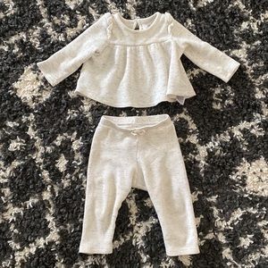 Baby Gap Speckled Off White Matching Outfit 12-18 Month
